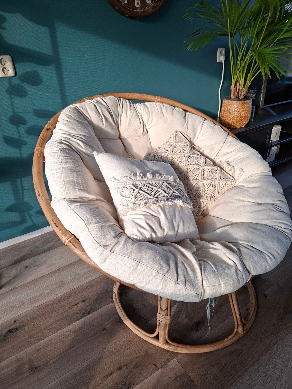 Rotan loungestoel, Huis en Inrichting, Ophalen, Gebruikt