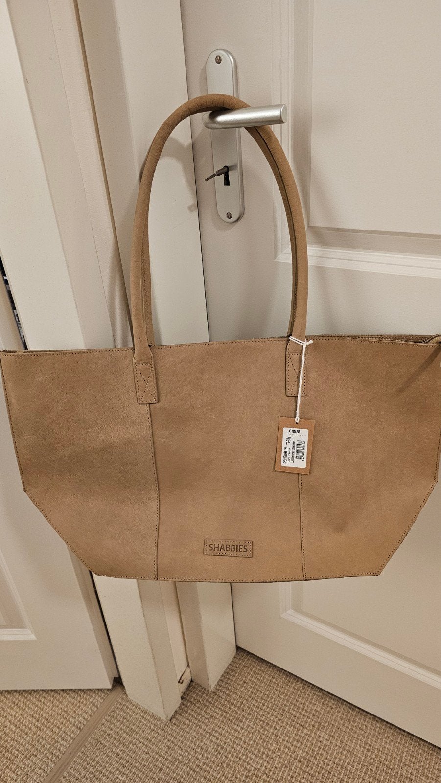 Shabbies Amsterdam suède shopper tas - Taupe, Ophalen of Verzenden, Nieuw, Beige, Shopper