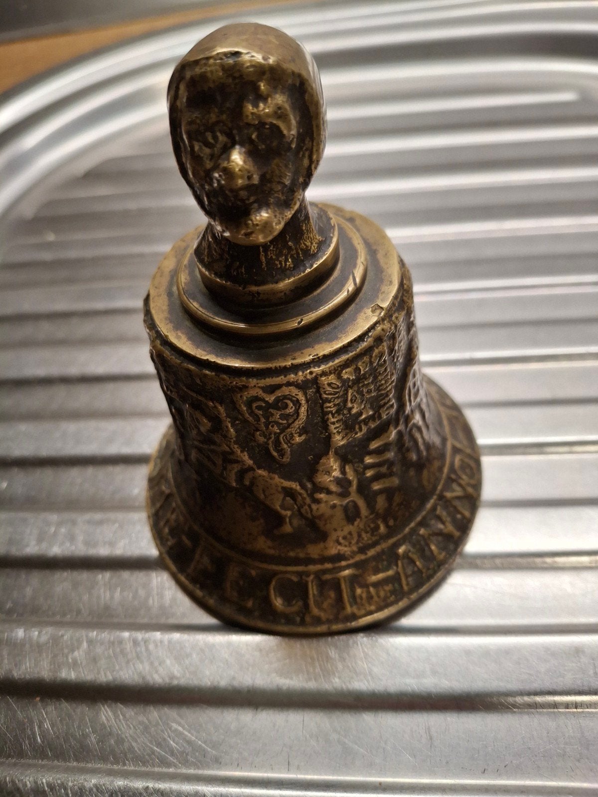 koperen  tafelbel, Antiek en Kunst, Antiek | Koper en Brons, Ophalen of Verzenden
