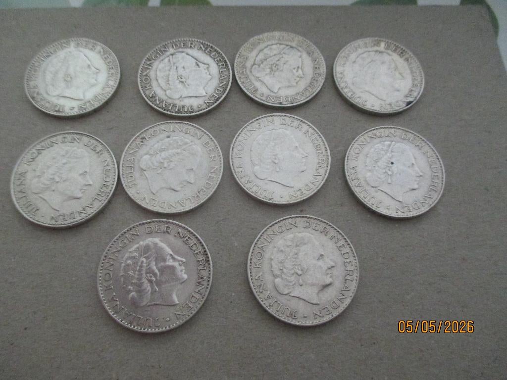 guldens, 1 gulden, Koningin Juliana, Setje, Zilver