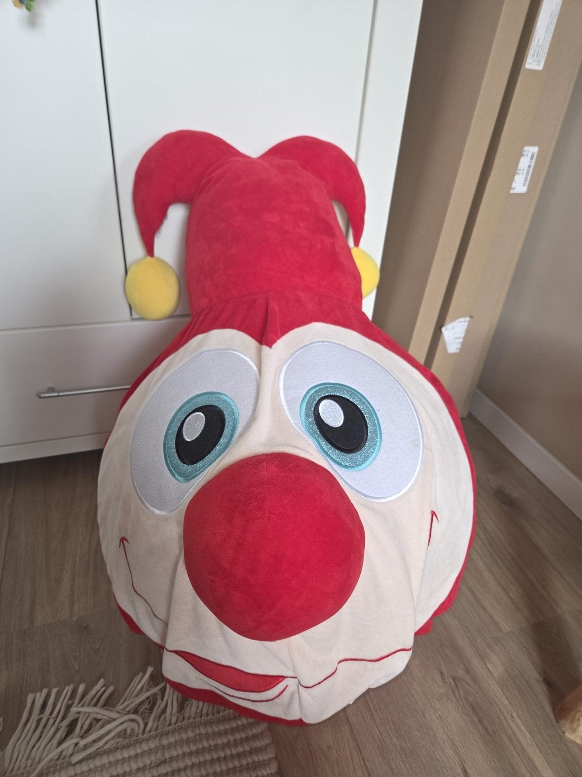 Grote Efteling Pardoes Knuffel/Zitbal - Zo goed als nieuw, Ophalen, Overige merken, Overige typen, Zo goed als nieuw