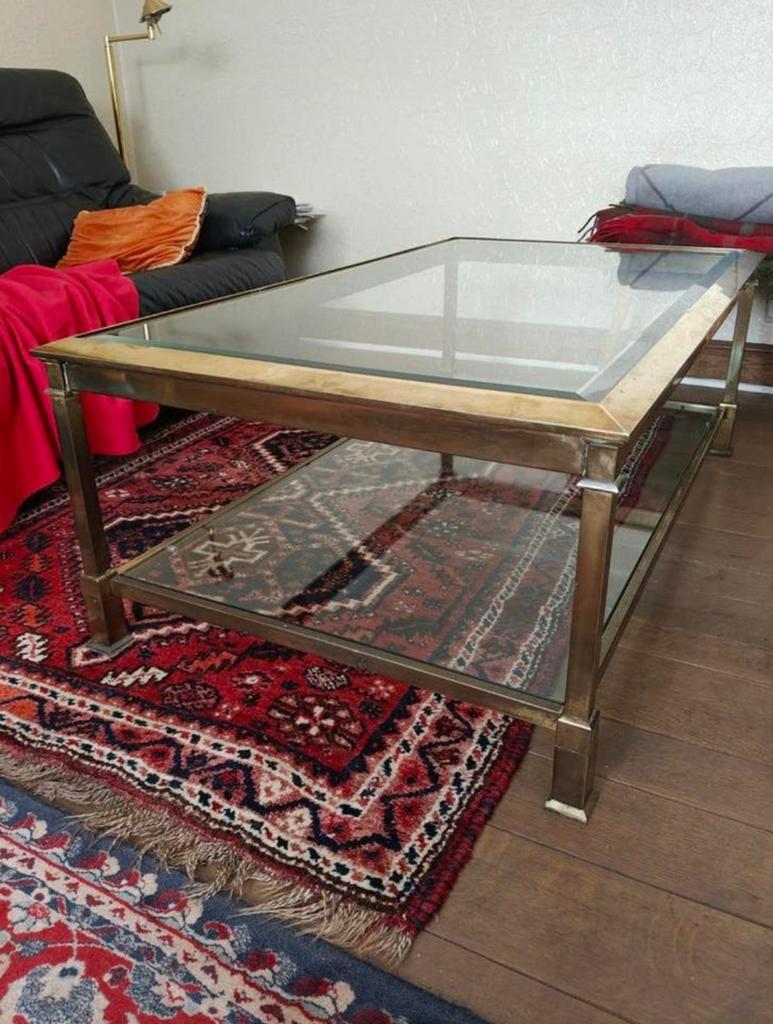 Tafel goud metaal. Salontafel vintage., Ophalen, Huis en Inrichting