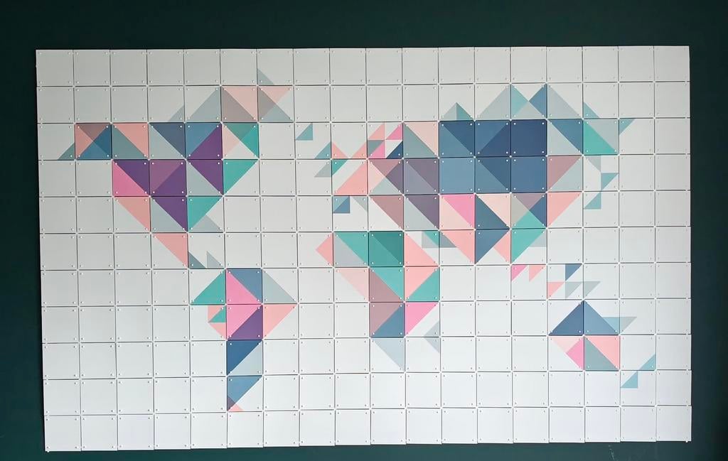 IXXI The World Tangram Wall Art, Ophalen, Zo goed als nieuw, Meerkleurig