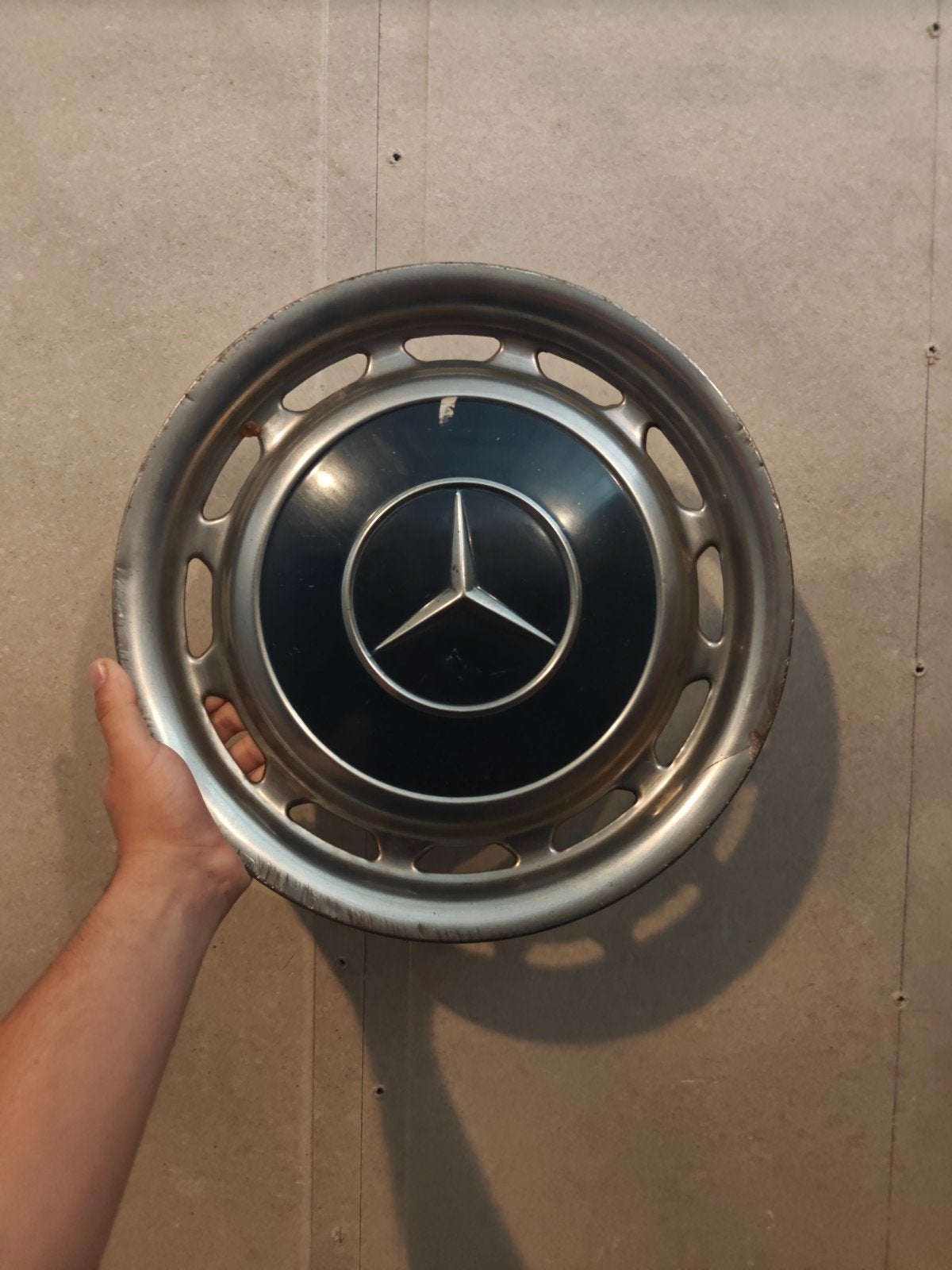 Mercedes wieldop blauw - Gebruikt, Ophalen of Verzenden