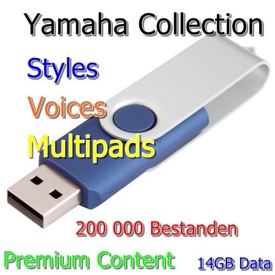 Yamaha USB Stick 200 000 bestanden, Verzenden, 61 toetsen, Yamaha
