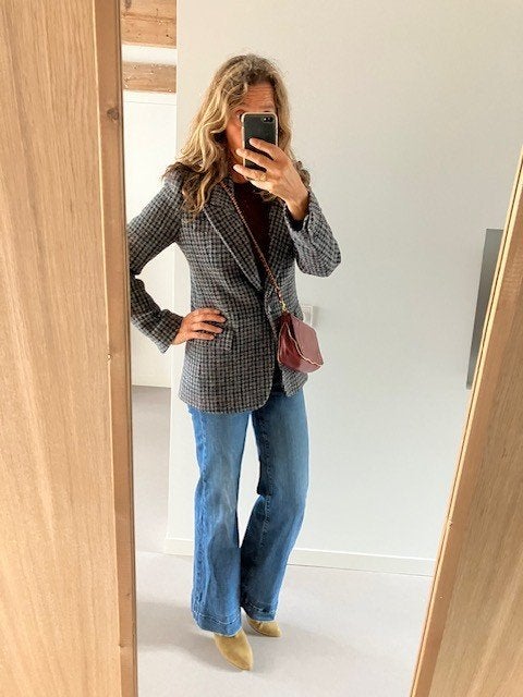 Isabel Marant geruite blazer jasje mt 36, Isabel Marant, Meerkleurig, Ophalen of Verzenden, Maat 36 (S)