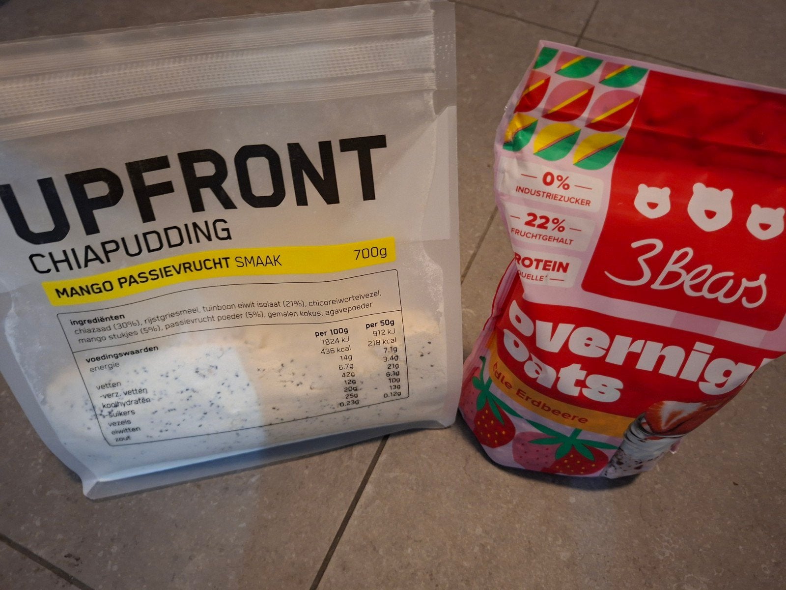 Upfront Chiapddung & 3 bears overnight oats, Ophalen of Verzenden