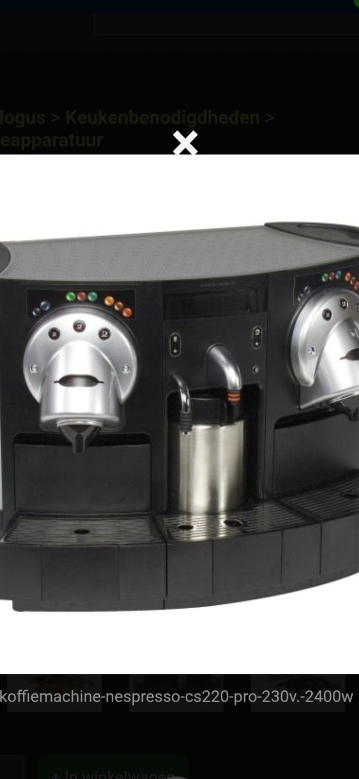 Nespresso CS220 Pro Koffiemachine - 230V - 2400W, Koffiepads en cups, Gebruikt, Nespresso, 10 kopjes of meer