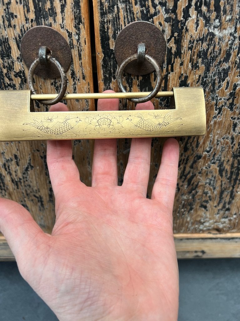 Chinees slot xxl chinese sluiting voor kist kast groot vis, Verburgt Vintage, Meerkleurig, Nieuw, Ophalen of Verzenden