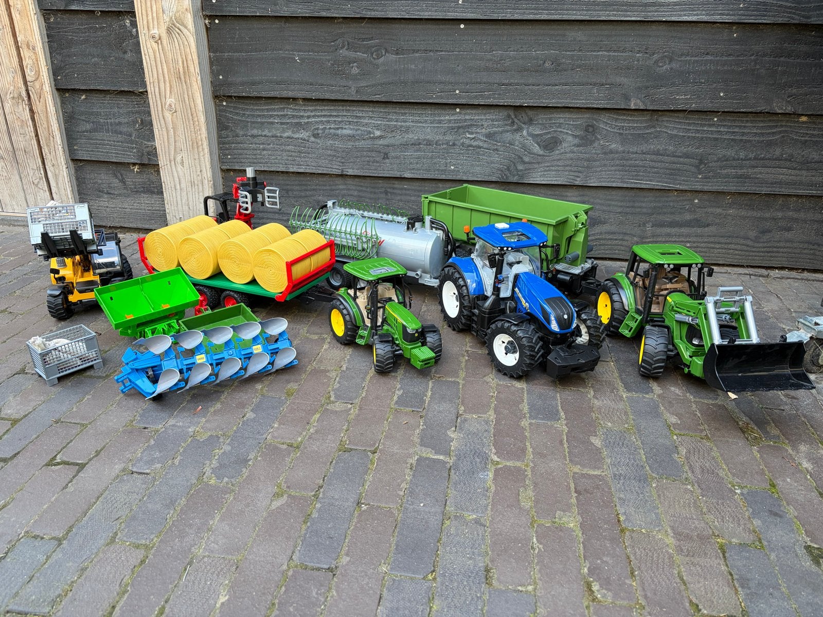 Grote set Bruder speelgoed: tractoren, aanhangers en meer, Ophalen of Verzenden, Gebruikt