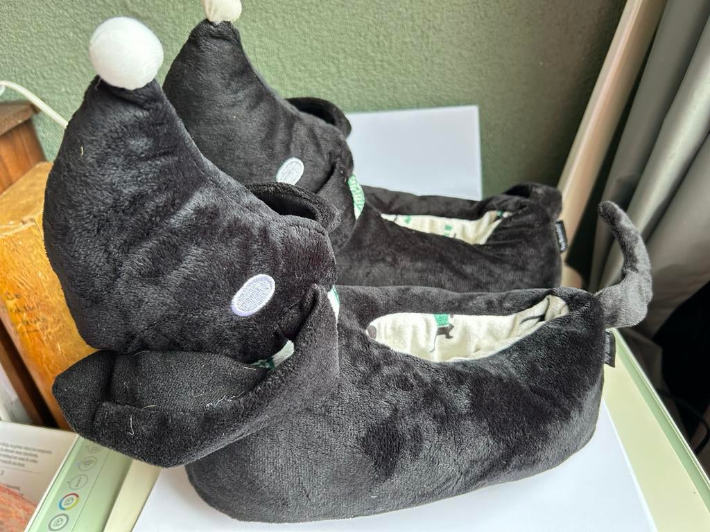 Zwarte Takkie Sloffen - Maat 39/40, Kleding | Dames, Verzenden, Zo goed als nieuw, Zwart, Pantoffels of Sloffen