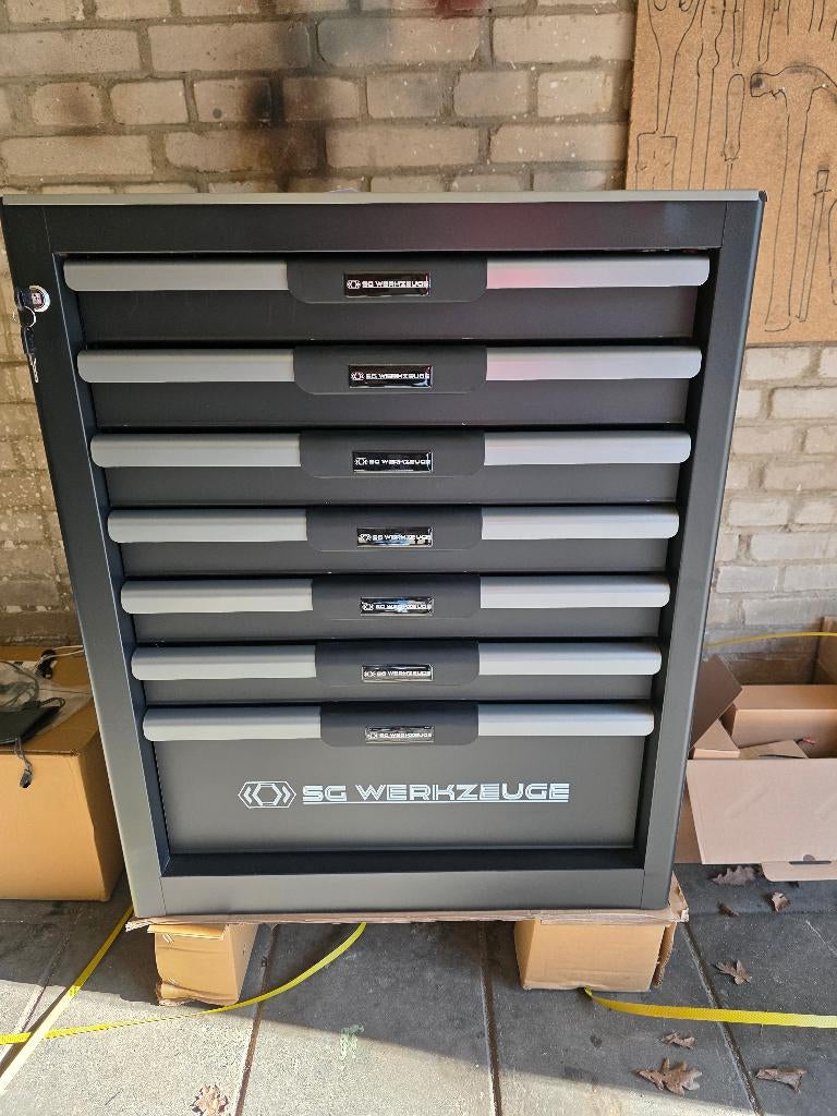 Gereedschapswagen SG Werkzeuge Blackline - 7 gevulde laden, Ophalen, Gevuld, Nieuw