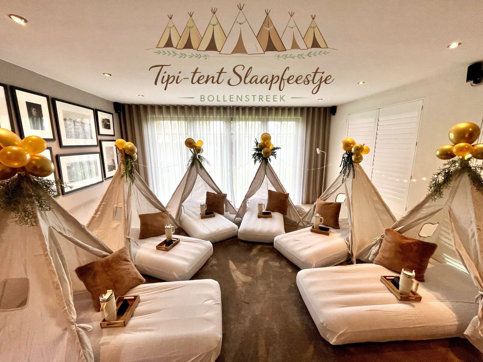 Te huur: slaapfeestje 7 tipitent - tipi slaap logeer feestje, Ophalen of Verzenden