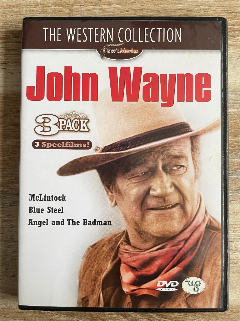 McLintock, Blue Steel, Angel and the Badman - dvd, Cd's en Dvd's, Gebruikt, Ophalen of Verzenden, 1940 tot 1960, Actie en Avontuur
