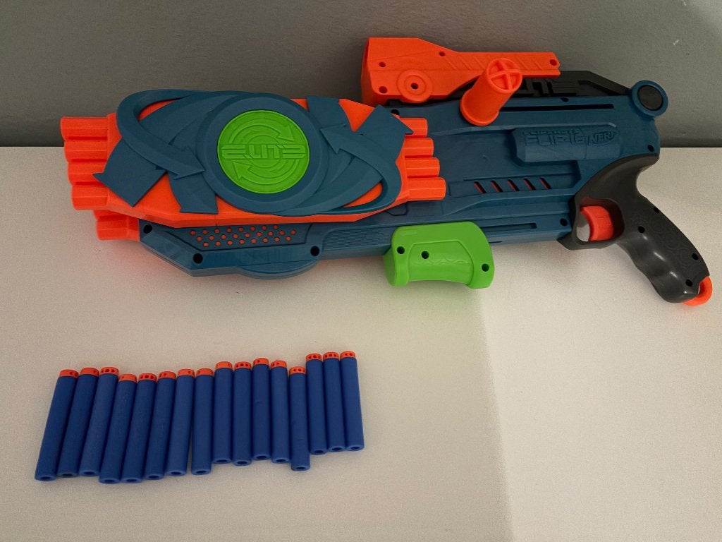 Nerf flipshot elite blaster met 16 kogels, Kinderen en Baby's, Ophalen, Zo goed als nieuw
