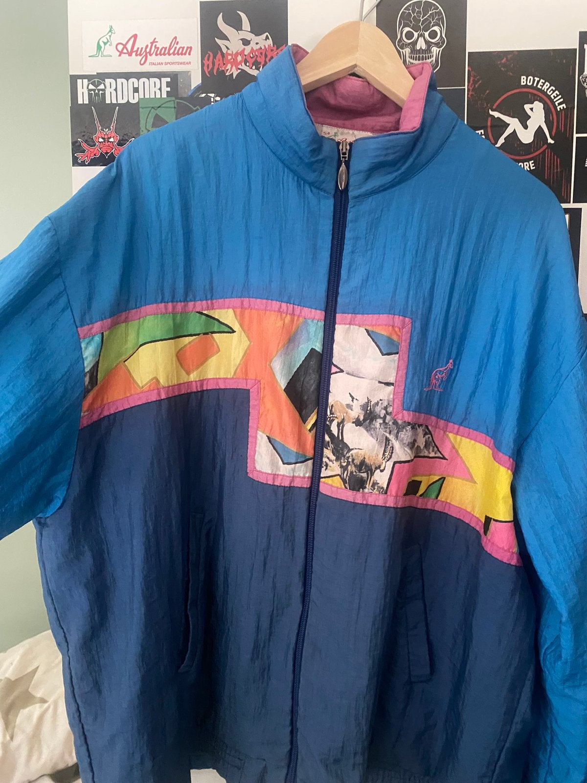 Oldschool australian, Kleding | Heren, Jassen | Zomer, Ophalen of Verzenden, Gedragen, Maat 56/58 (XL), Blauw