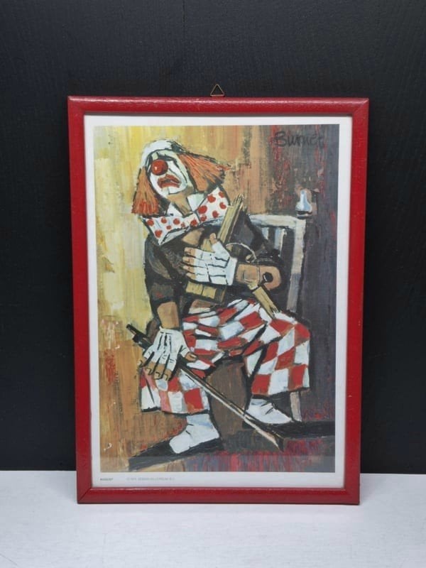 Retro prent, Burnett, huilende clown, Ophalen of Verzenden