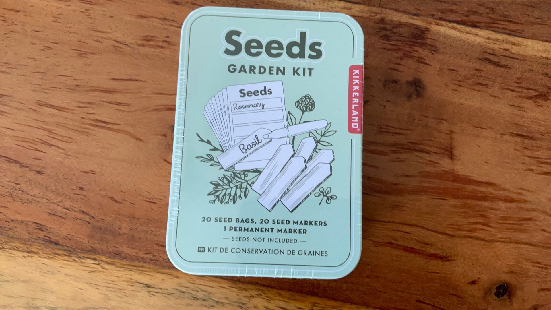 Kikkerland Seeds Garden Kit - Opbergset voor Zaden, Ophalen of Verzenden, Gehele jaar, Volle zon, Zaad