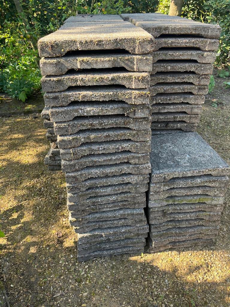 Drainage tegels 30 x 30 cm, Tuin en Terras, Tegels en Klinkers, Ophalen, Gebruikt, 10 m² of meer, Beton