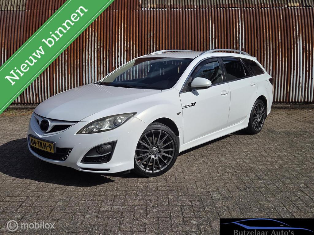 Mazda 6 Sportbreak 2.0 GT-M Line Pearl White|Stoelverwarming, Auto's, Voorwielaandrijving, Euro 5, Gebruikt, Zwart