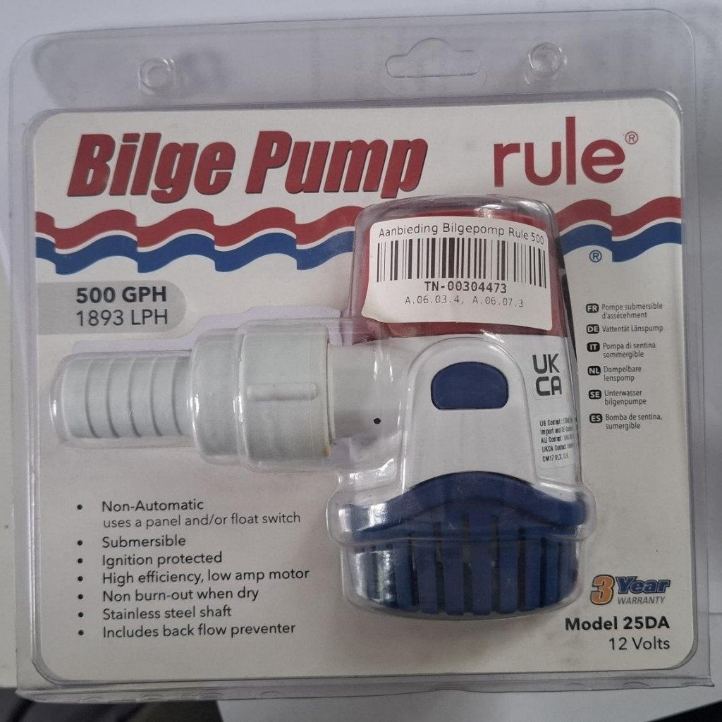 Rule 25DA bilge pomp, Watersport en Boten, Ophalen of Verzenden, Nieuw, Motor en Techniek