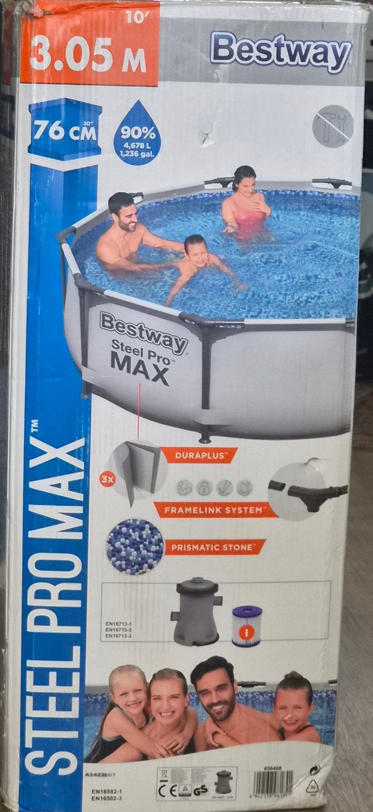 Bestway Steel Pro MAX 3.05m x 76cm met toebehor, Tuin en Terras, Zwembaden, Minder dan 80 cm, Rond, 300 cm of meer, Ophalen of Verzenden