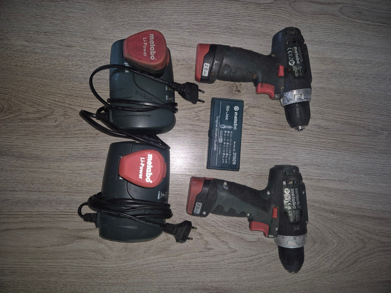 Metabo Li-Power Boormachines met Opladers en Accu's, Gebruikt, Variabele snelheid, Ophalen of Verzenden, Boor- en Schroefmachine