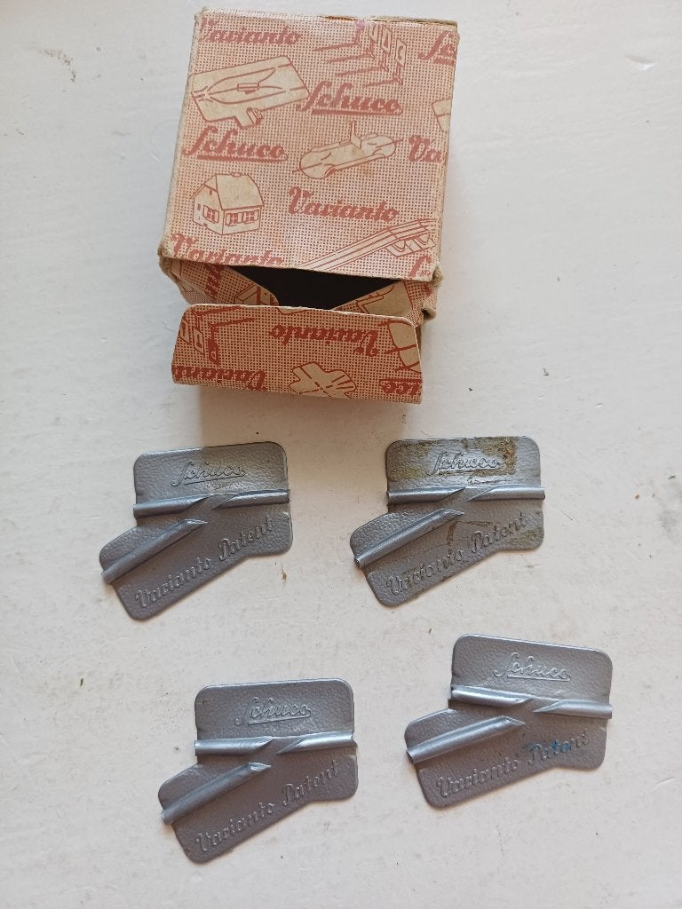 Schuco 3010/23 baanstukken 4stuks met doosje, Ophalen of Verzenden