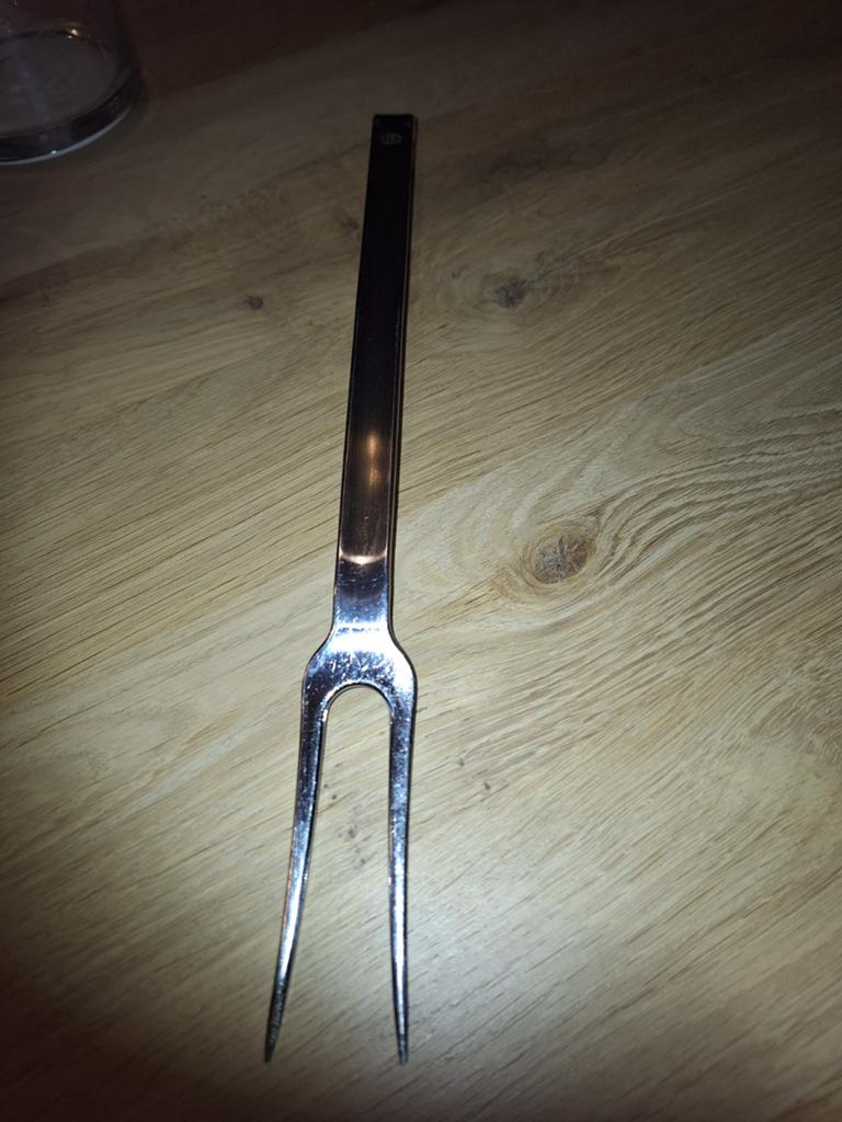 Rosle vleestang - Gebruikt maar in prima staat, Zilver, Ophalen of Verzenden, Metaal, Overige merken