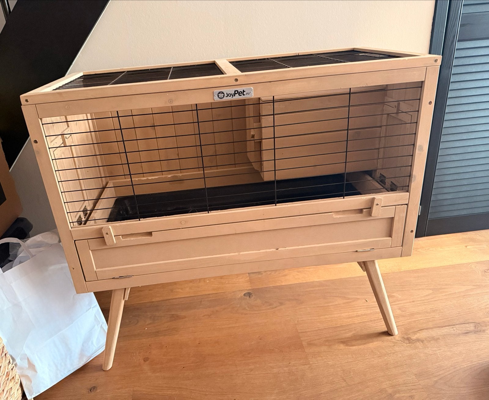 Konijnenhok/caviakooi retro/houtlook Anna, Dieren en Toebehoren, Knaagdieren en Konijnen | Hokken en Kooien, Gebruikt, Hok, 60 tot 90 cm