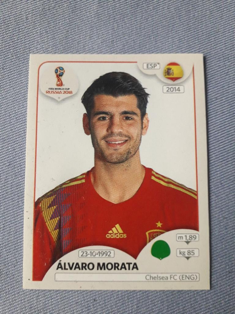 Alvaro Morata Panini, Ophalen of Verzenden, Zo goed als nieuw, Plaatje