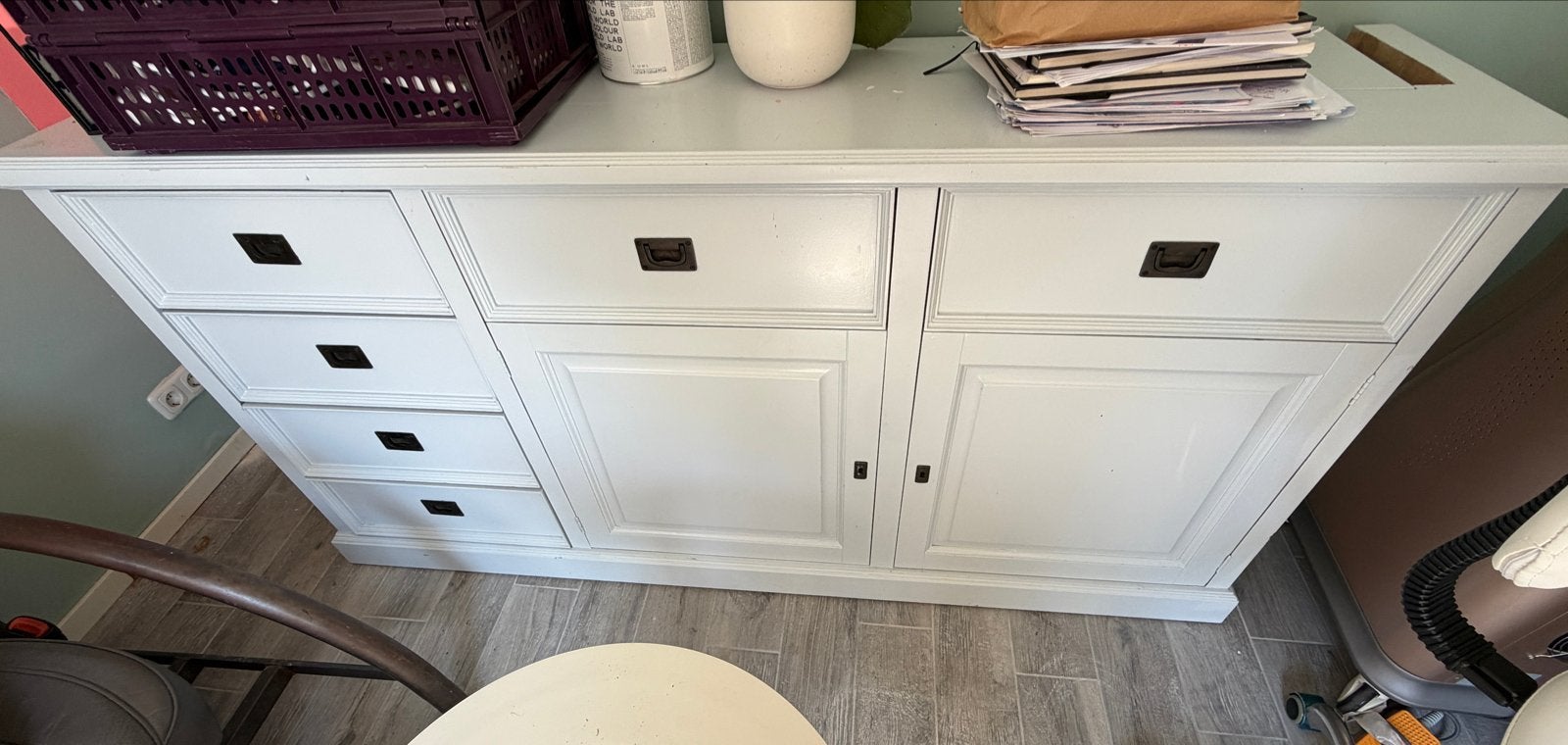 Dressoir met werkende tvlift en afstandsbediening, Ophalen, Gebruikt, Met klep(pen), 150 tot 200 cm