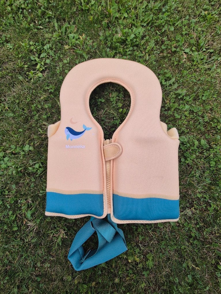 Zwemvest Walvis 1-2 jaar (11-15 kg) Geel Groen Maat 86/92, Watersport en Boten, Kind, Nieuw, Ophalen of Verzenden, Monneka