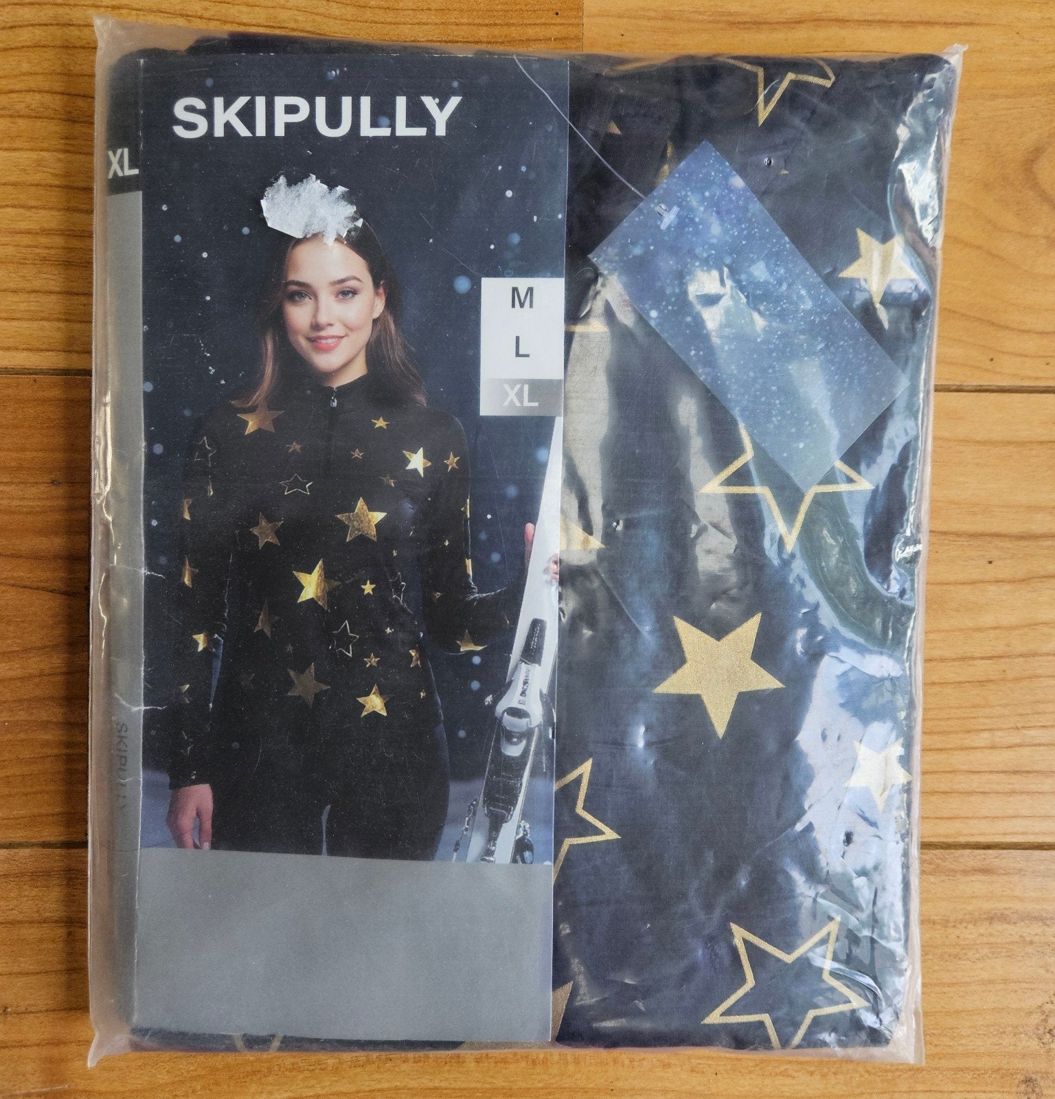 Nieuwe zwart met gouden sterrenprint skipully, SKIPULLY, Zwart, Maat 46/48 (XL) of groter, Nieuw