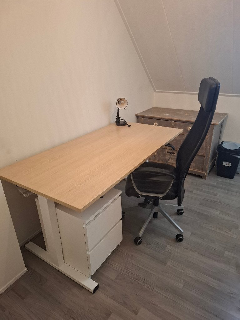 Bureau 80 x 160 cm - in hoogte verstelbaar, Ophalen, Overige typen, 160 cm, Gebruikt