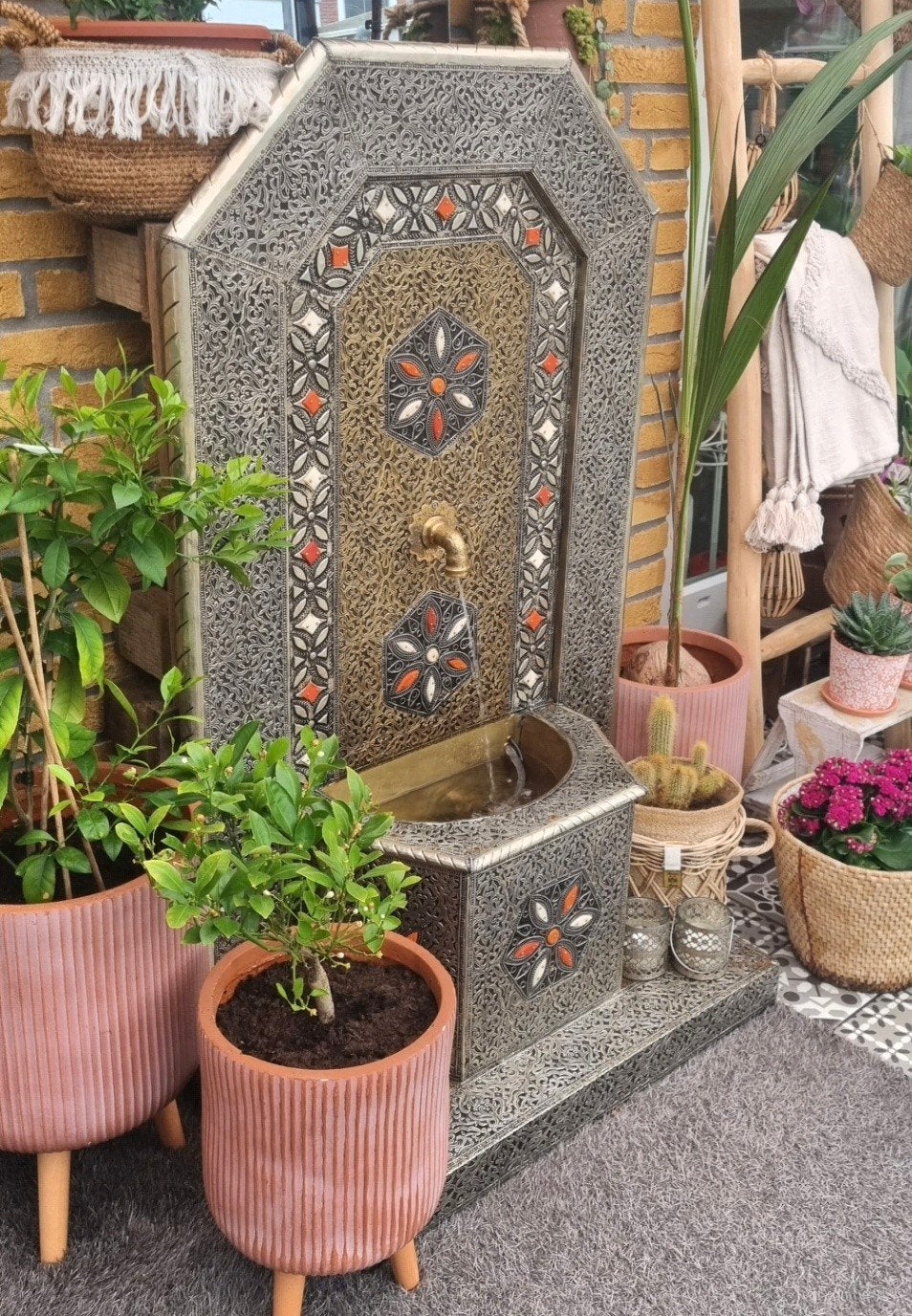 Decoratieve fontein met pomp voor binnen of buiten, Tuin en Terras, Ophalen of Verzenden