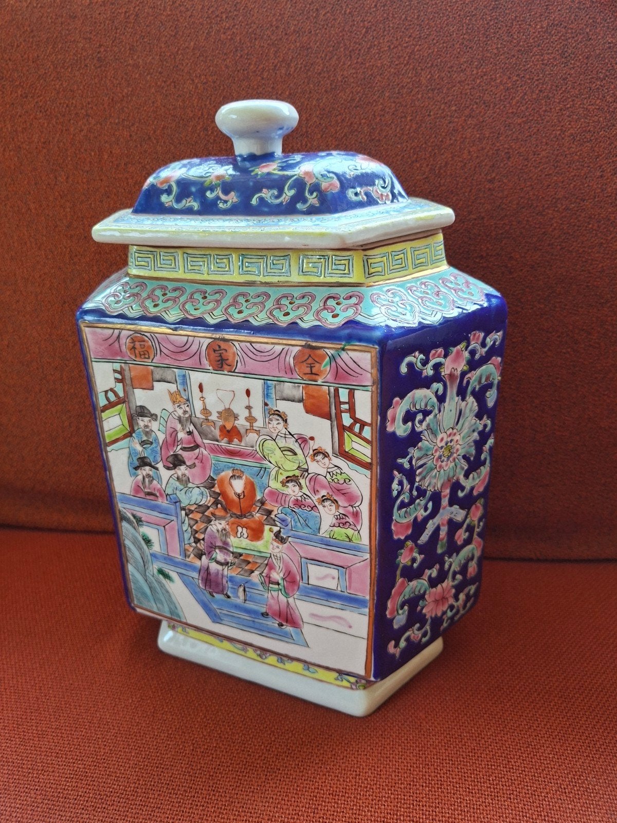 Gemberpot, 34cm, 6 hoekig, Tongzhi(Qing)1861-1875. Zhanshu, Ophalen of Verzenden
