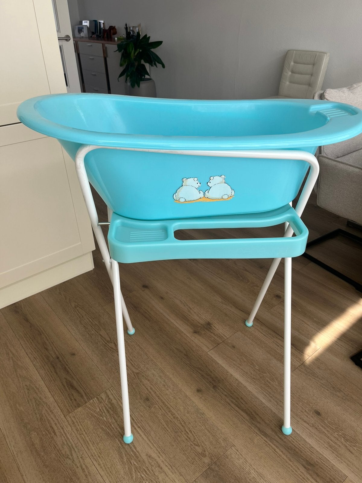 Babybad met standaard, Zo goed als nieuw, Badje, Standaard, Ophalen