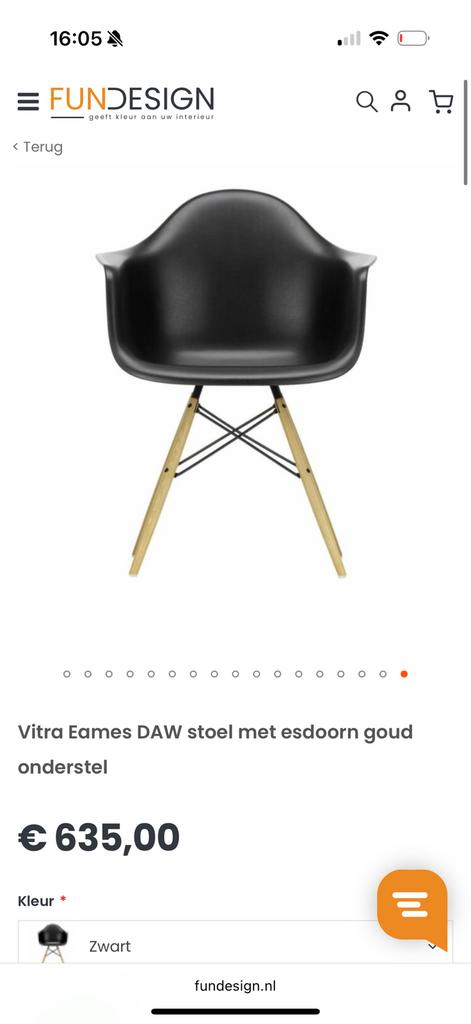 Vitra eames stoel, Ophalen of Verzenden, Gebruikt, Eén