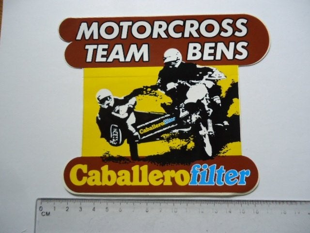 sticker oud Motorcross TEAM BENS Caballero motorsport Reek, Verzenden, Zo goed als nieuw, Bedrijf of Vereniging
