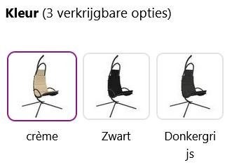 Hangstoel + standaard zwart swing schommelstoel GRATIS BZRGD, Verzenden, Hangstorl, Zwart, Overige materialen