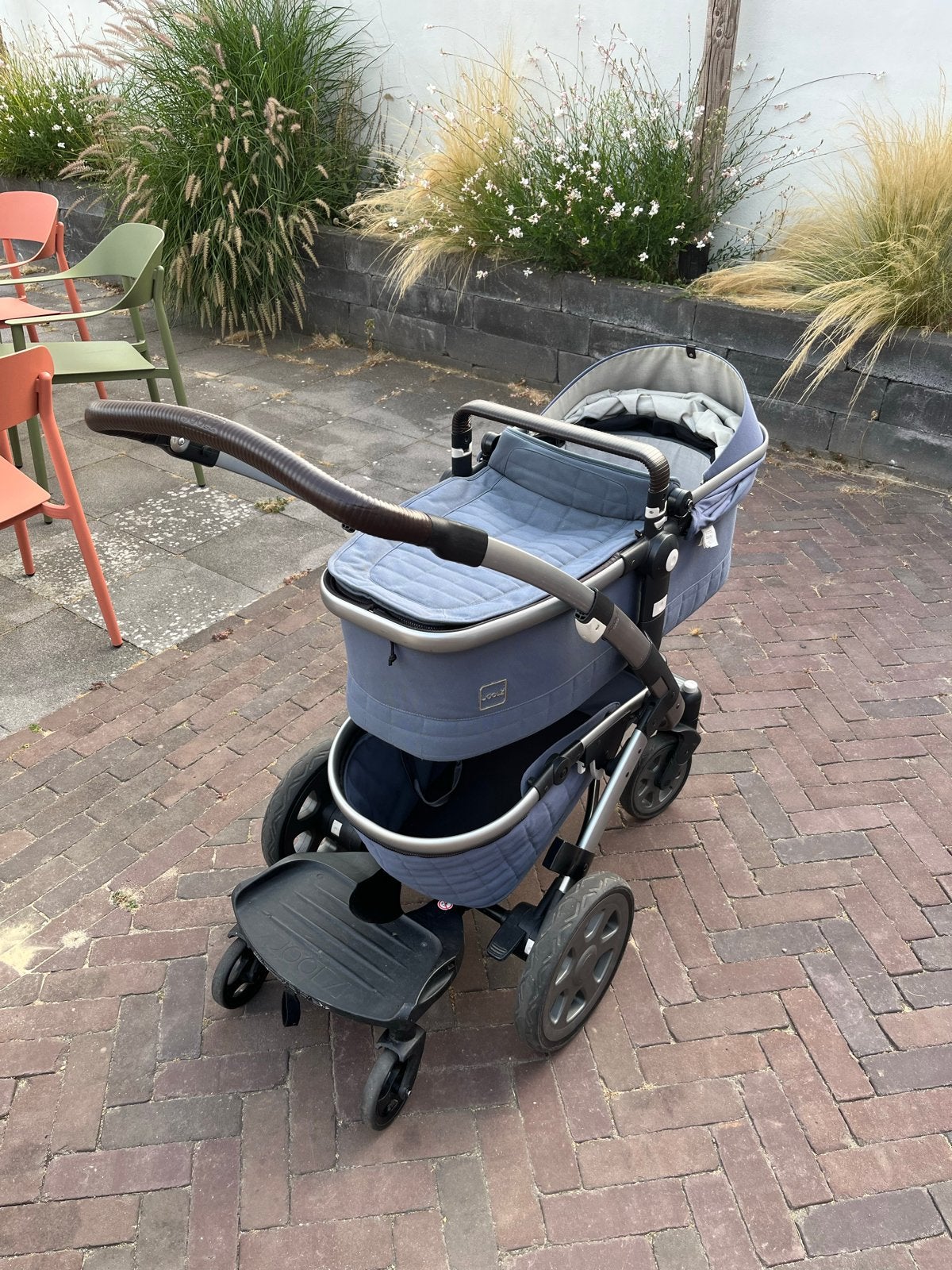 Zeer complete Joolz Geo2 kinderwagen Quadro Blue, Ophalen, Gebruikt, Combiwagen, Met reiswieg