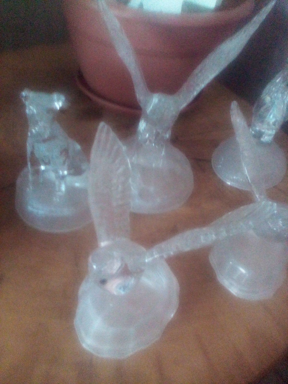 Set van 5 glazen vogels en hondje kristallen, Ophalen of Verzenden
