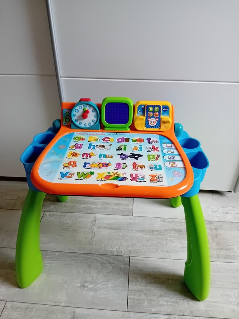 VTech Magisch Speel- en LeerBord met 4 extra kaarten, Ophalen of Verzenden, Zo goed als nieuw, Taal en Lezen, Met licht