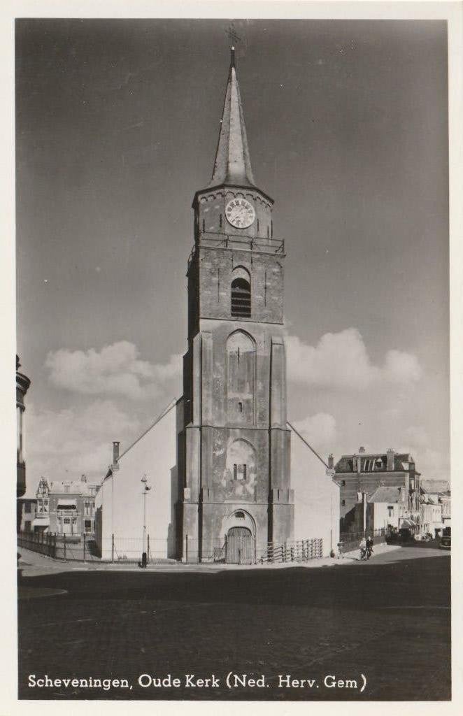 Scheveningen Oude kerk, Ophalen of Verzenden, Voor 1920, Ongelopen, Zuid-Holland