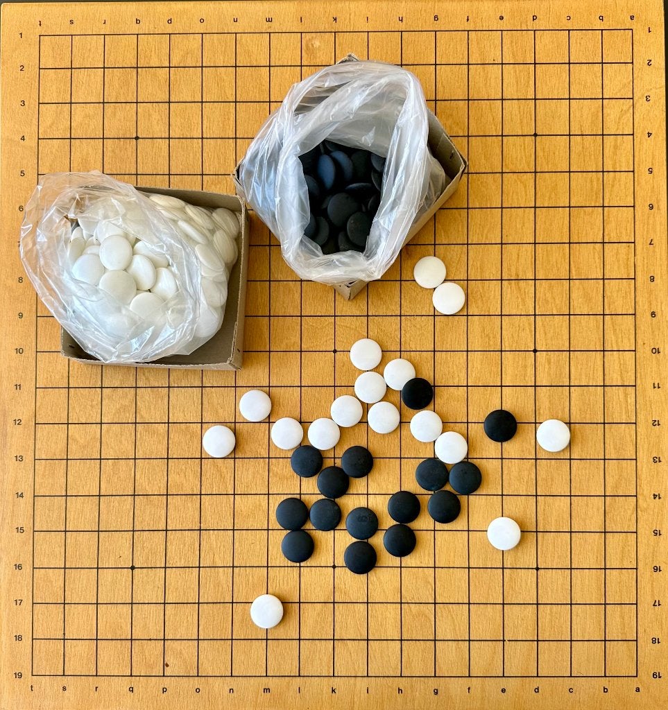 Go bordspel met stenen, Een of twee spelers, Ophalen, Zo goed als nieuw