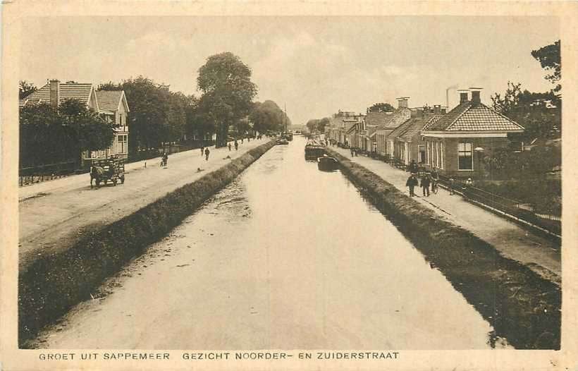 380-213-015 Sappemeer Noorder en Zuiderstraat, Verzenden, Voor 1920, Groningen
