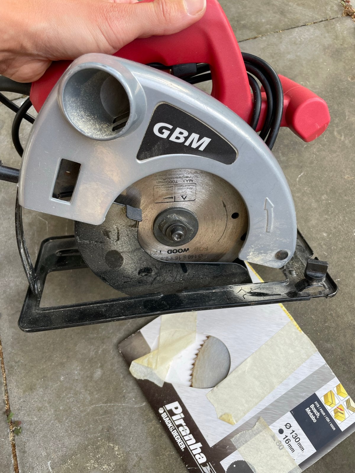 GBM Cirkelzaag met extra Piranha zaagblad, gebruikt, Ophalen, Gebruikt, Cirkelzaag, 30 tot 70 mm