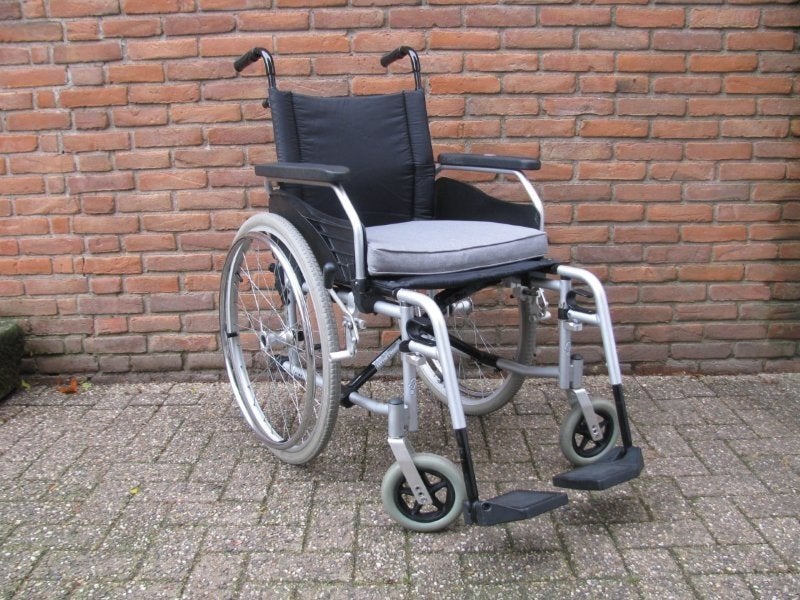 ExcelG3 Lite aluminium rolstoel 48cm druksteunen verstelbaar, Ophalen, Inklapbaar, Zo goed als nieuw, Duwrolstoel