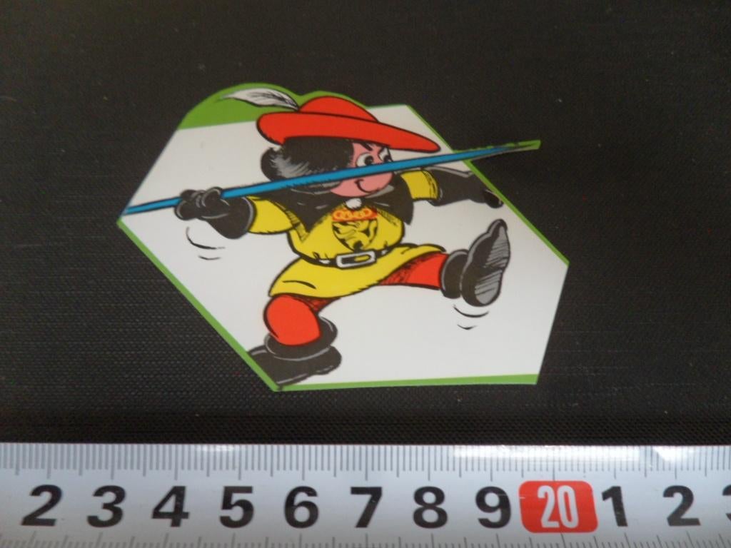 sticker citroën olympische spelen strip speerwerpen, Verzamelen, Stickers, Ophalen, Zo goed als nieuw